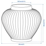 IKEA PELARBJÖRK (ИКЕА ПЕЛАРБЙЁРК) — Ваза, серо-зелёная 20 см — фото 6