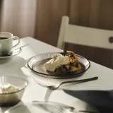 IKEA HAVSGÄDDA (ИКЕА ХАВСГЭДДА) — Тарелка, в полоску/серая 21 см — фото 2