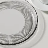 IKEA HAVSGÄDDA (ИКЕА ХАВСГЭДДА) — Тарелка, в полоску/серая 21 см — фото 4