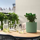 IKEA DAKSJUS (ИКЕА ДАКСЙУС) — Кашпо, светло-зелёный 15 см — фото 2