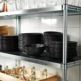 IKEA FÄRGKLAR (ИКЕА ФЭРГКЛАР) — Тарелка десертная, матовая тёмно-серая 20 см — фото 4