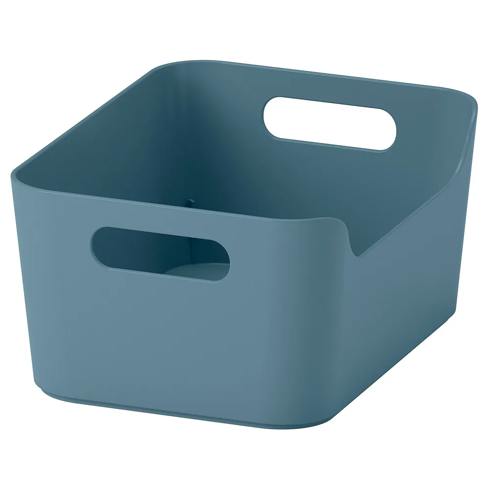 IKEA UPPDATERA (ИКЕА УППДАТЕРА) — Контейнер, серо-голубой 24x17 см