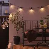 IKEA SVARTRÅ (ИКЕА СВАРТРО) — Гирлянда светодиодная, 12 лампочек, для улицы чёрная — фото 2