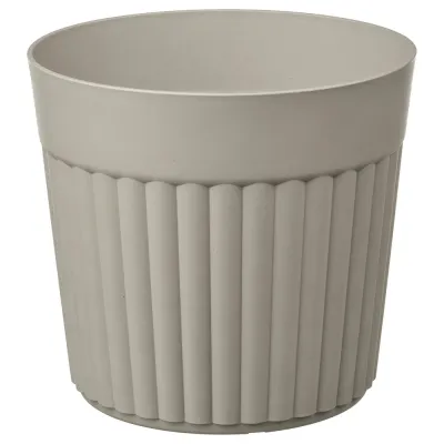 IKEA FRÄKENVÄXT (ИКЕА ФРЭКЕНВЭКСТ) — Кашпо, для дома/улицы/тёмный серо-бежевый 24 см