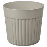 IKEA FRÄKENVÄXT (ИКЕА ФРЭКЕНВЭКСТ) — Кашпо, для дома/улицы/тёмный серо-бежевый 24 см — фото 1