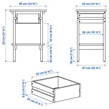IKEA KRONÖREN (ИКЕА КРОНЁРЕН) — Тумба прикроватная, сосна 39x32x55 см — фото 8