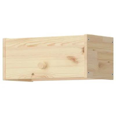 IKEA RAGGBERG (ИКЕА РАГГБЕРГ) — Вешалка для одежды с полкой, сосна 40x21x17 см