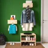 IKEA RAGGBERG (ИКЕА РАГГБЕРГ) — Вешалка для одежды с полкой, сосна 40x21x17 см — фото 2