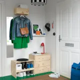 IKEA RAGGBERG (ИКЕА РАГГБЕРГ) — Вешалка для одежды с полкой, сосна 40x21x17 см — фото 3