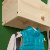 IKEA RAGGBERG (ИКЕА РАГГБЕРГ) — Вешалка для одежды с полкой, сосна 40x21x17 см — фото 4