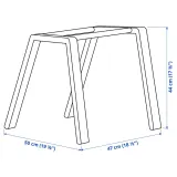 IKEA SKÅLSTA (ИКЕА СКОЛСТА) — Каркас стула, профилированный металл/черно-серый — фото 3