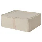 IKEA PURRPINGLA (ИКЕА ПУРРПИНГЛА) — Контейнер для одежды/постельного белья, ткань/бежевый 43х53х19 см — фото 1