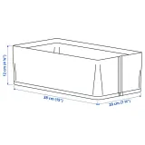IKEA PURRPINGLA (ИКЕА ПУРРПИНГЛА) — Коробка, 3 шт., ткань/бежевый 20х38х12 см — фото 8