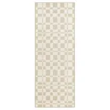 IKEA NATTÅG (ИКЕА НАТТОГ) — Коврик для кухни, бежевый/в клетку 45х120 см — фото 1