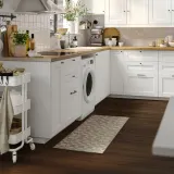 IKEA NATTÅG (ИКЕА НАТТОГ) — Коврик для кухни, бежевый/в клетку 45х120 см — фото 2