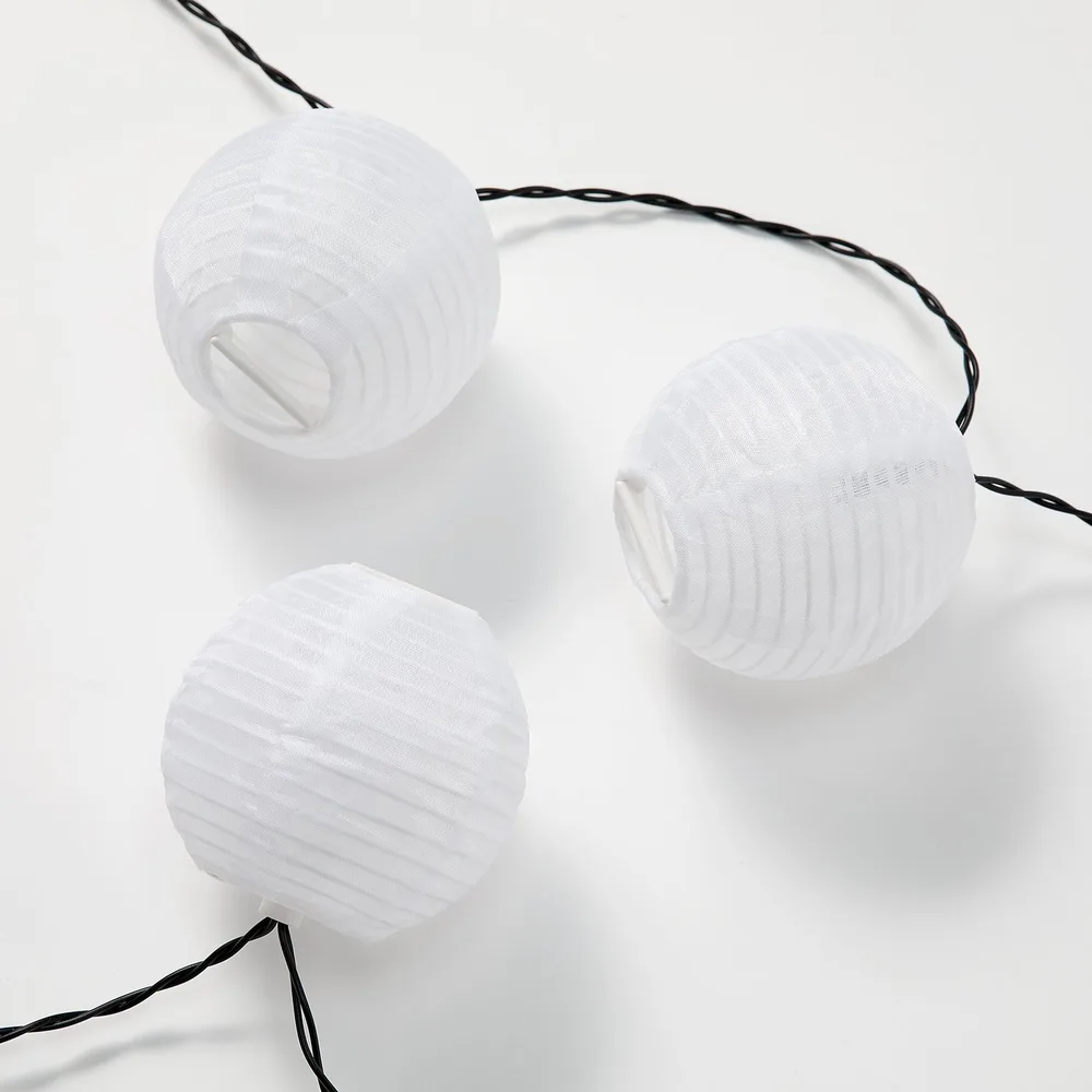 IKEA SOLVINDEN (ИКЕА СОЛВИНДЕН) — Гирлянда LED, 12 лампочек, на батарейках белый