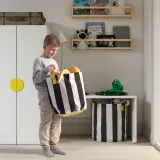 IKEA NICKY (ИКЕА НИКИ) — Сумка, чёрный белый/в полоску — фото 3