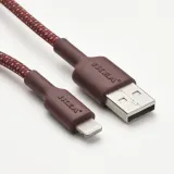 IKEA LILLHULT (ИКЕА ЛИЛЛХУЛТ) — USB-A на lightning, тёмный красно-коричневый 1.5 м — фото 2