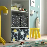 IKEA SKÅJARE (ИКЕА СКОЙАРЕ) — Коробка, чёрный/синий 53x37x26 см — фото 2