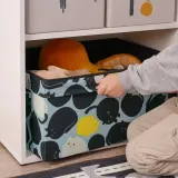 IKEA SKÅJARE (ИКЕА СКОЙАРЕ) — Коробка, чёрный/синий 53x37x26 см — фото 4