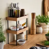 IKEA NÅLBLECKA (ИКЕА НОЛБЛЕКА) — Органайзер для кухонной столешницы, металл/бамбук 23x13x15 см — фото 3