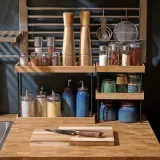 IKEA NÅLBLECKA (ИКЕА НОЛБЛЕКА) — Органайзер для кухонной столешницы, металл/бамбук 23x13x15 см — фото 4