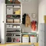 IKEA STUK (ИКЕА СТУК) — Коробка с отделениями, белый/чёрный 17х32х10 см — фото 6