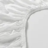 IKEA VÅRVIAL (ИКЕА ВОРВИАЛ) — Простыня на резинке, белый 120х200 см — фото 5