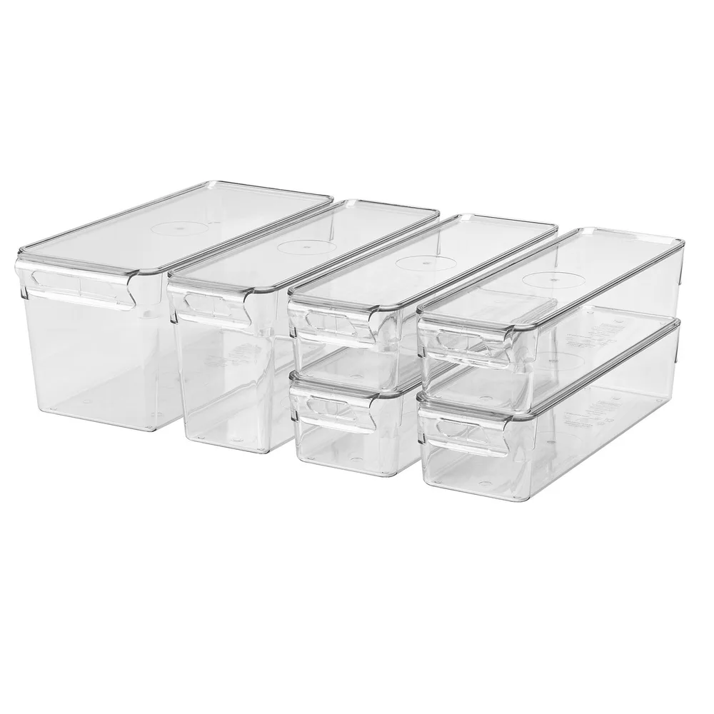IKEA KLIPPKAKTUS (ИКЕА КЛИППКАКТУС) — Контейнер для холодильника 6 шт., прозрачный