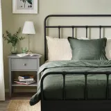 IKEA LUKTVICKER (ИКЕА ЛУКТВИКЕР) — Пододеяльник и наволочка, тёмно-зелёный 150x200/50x60 см — фото 4