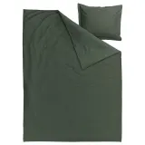 IKEA LUKTVICKER (ИКЕА ЛУКТВИКЕР) — Пододеяльник и наволочка, тёмно-зелёный 150x200/50x60 см — фото 6