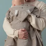 IKEA LEN (ИКЕА ЛЕН) — Полотенце детское с капюшоном, бежевое в форме зайчика 60x125 см — фото 4