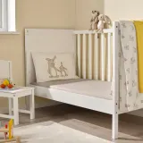 IKEA LEN (ИКЕА ЛЕН) — Простыня детская, бело-бежевая муслин 60x120 см — фото 4