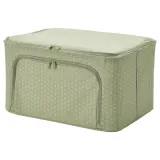 IKEA HEMMAFIXARE (ИКЕА ХЕММАФИКСАРЕ) — Контейнер для одежды/белья, цветочный/бледный серо-зелёный 34x51x28 см — фото 1