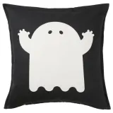 IKEA KUSTFYR (ИКЕА КУСТФИР) — Чехол на подушку, разные узоры белый/чёрный 50х50 см — фото 1