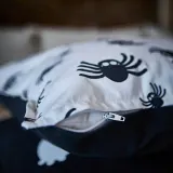 IKEA KUSTFYR (ИКЕА КУСТФИР) — Чехол на подушку, разные узоры белый/чёрный 50х50 см — фото 4