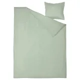 IKEA ÄNGSLILJA (ИКЕА ЭНГСЛИЛЙА) — Пододеяльник и наволочка, бледный серо-зелёный 150x200/50x60 см — фото 6