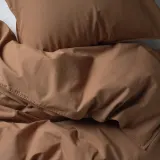 IKEA ÄNGSLILJA (ИКЕА ЭНГСЛИЛЙА) — Пододеяльник и 2 наволочки, светло-коричневый 200x200/50x60 см — фото 2