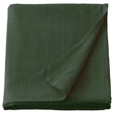 IKEA INDIRA (ИКЕА ИНДИРА) — Покрывало, серо-зелёный 150x250 см