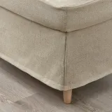 IKEA STRANDMON (ИКЕА СТРАНДМОН) — Чехол на пуф, Нагген бежевый — фото 2