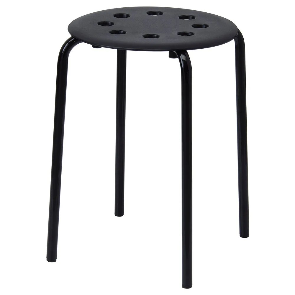 IKEA MARIUS (ИКЕА МАРИУС) — Табурет, черный 45 см