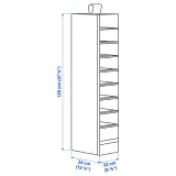 IKEA SKUBB (ИКЕА СКУББ) — Стеллаж с 9 отделениями, белый 22x34x120 см — фото 6
