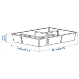 IKEA RAGGISAR (ИКЕА РАГГИСАР) — Короб для хранения, тёмно-серый 40x30 см — фото 6
