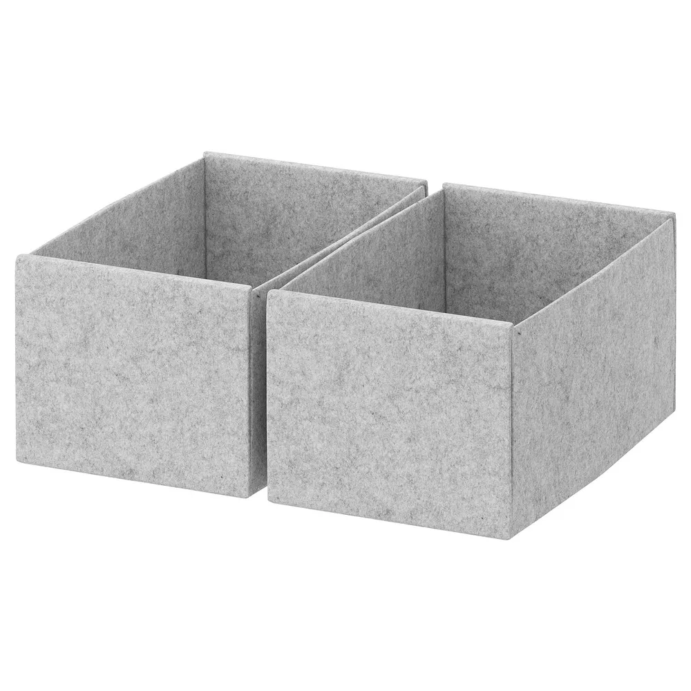 IKEA KOMPLEMENT (ИКЕА КОМПЛИМЕНТ) — Коробка, светло-серый 15х27х12 см