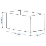 IKEA KOMPLEMENT (ИКЕА КОМПЛИМЕНТ) — Коробка, светло-серый 15х27х12 см — фото 6