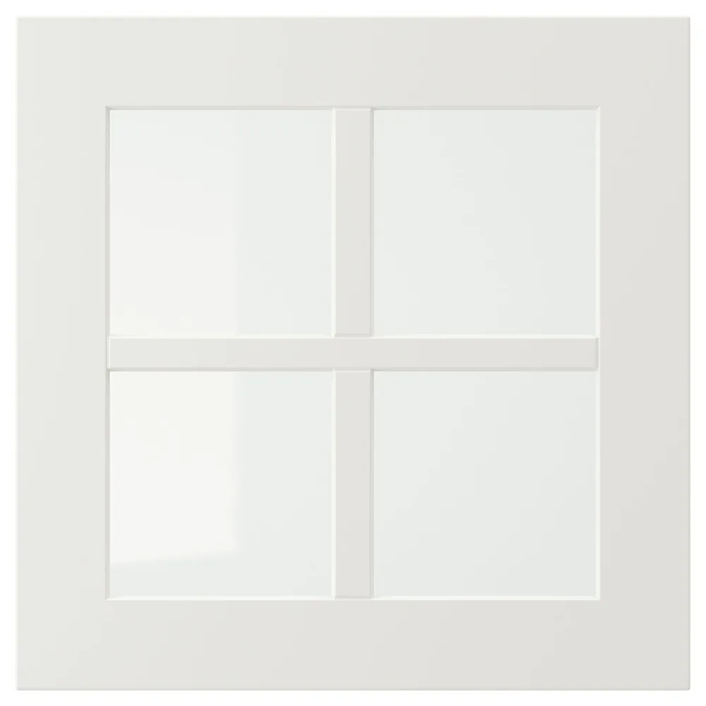 IKEA STENSUND (ИКЕА СТЕНСУНД) — Дверь стеклянная, белый 40x40 см