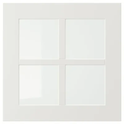IKEA STENSUND (ИКЕА СТЕНСУНД) — Дверь стеклянная, белый 40x40 см