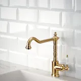 IKEA GLITTRAN (ИКЕА ГЛИТТРАН) — Смеситель кухонный, цвет латуни — фото 4