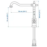 IKEA GLITTRAN (ИКЕА ГЛИТТРАН) — Смеситель кухонный, цвет латуни — фото 6