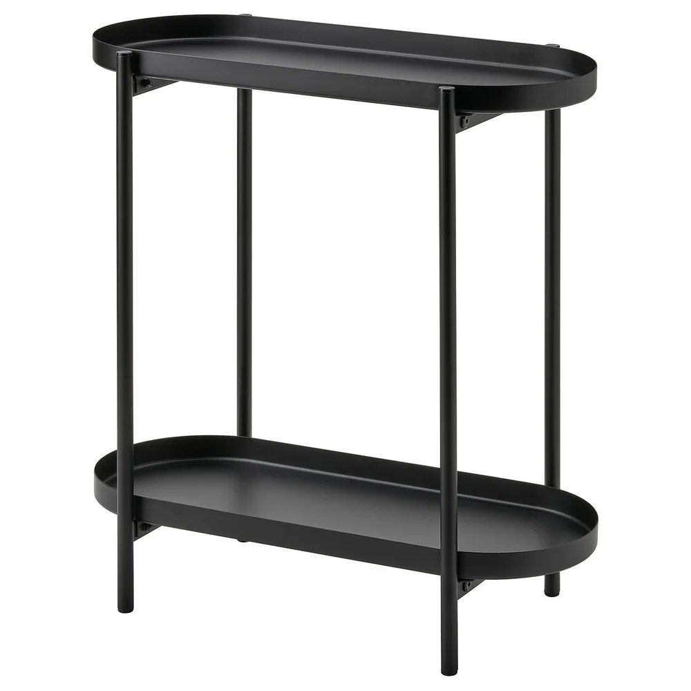 IKEA OLIVBLAD (ИКЕА ОЛИВБЛАД) — Стойка для цветочного горшка, для помещения/улицы чёрный 56 см